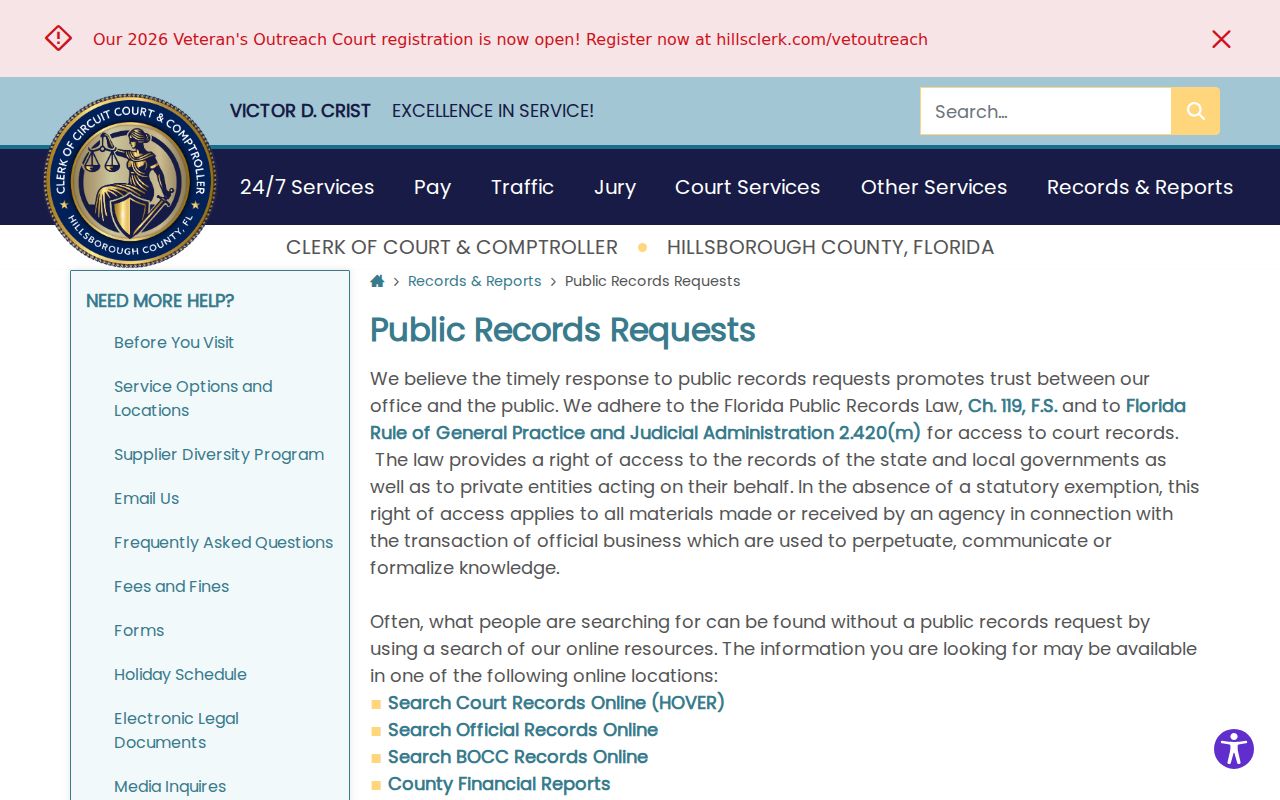 Plant City street directory public records request